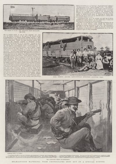 Oblężony Mafeking, ze zdjęć wysłanych przez specjalnego biegacza autorstwa Percy F.S. Spence